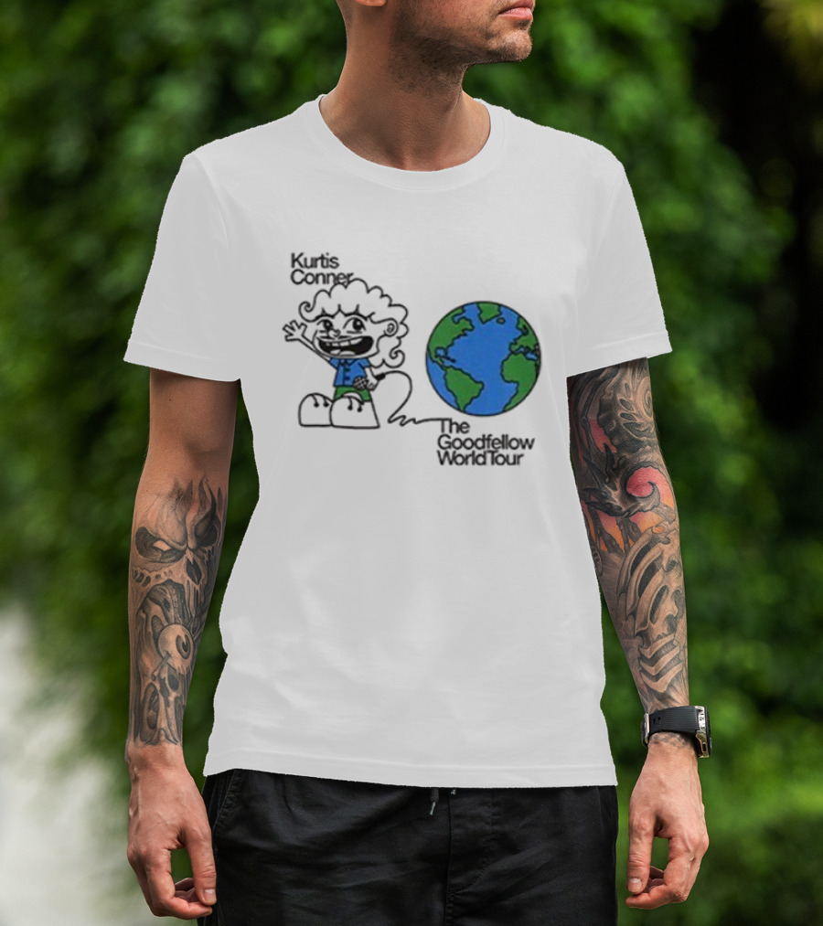 Kurtis Conner The Goodfellow World Tour 2025 Earth Character Illustration T-Shirt