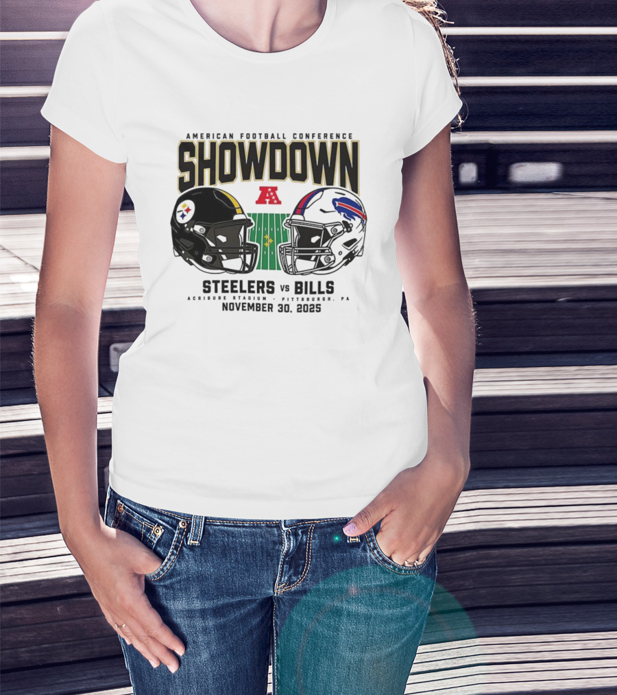 Steelers Vs Bills NFL Showdown November 30 2025 T-Shirt