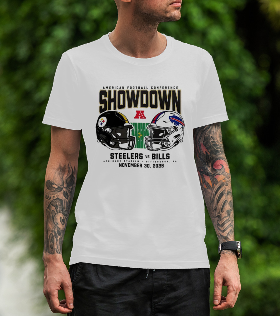 Steelers Vs Bills NFL Showdown November 30 2025 T-Shirt