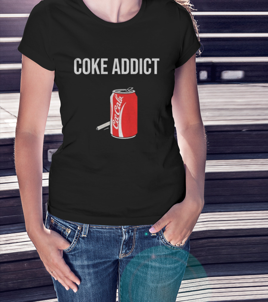 Coke Addict Parody Can And Cigarette T-Shirt