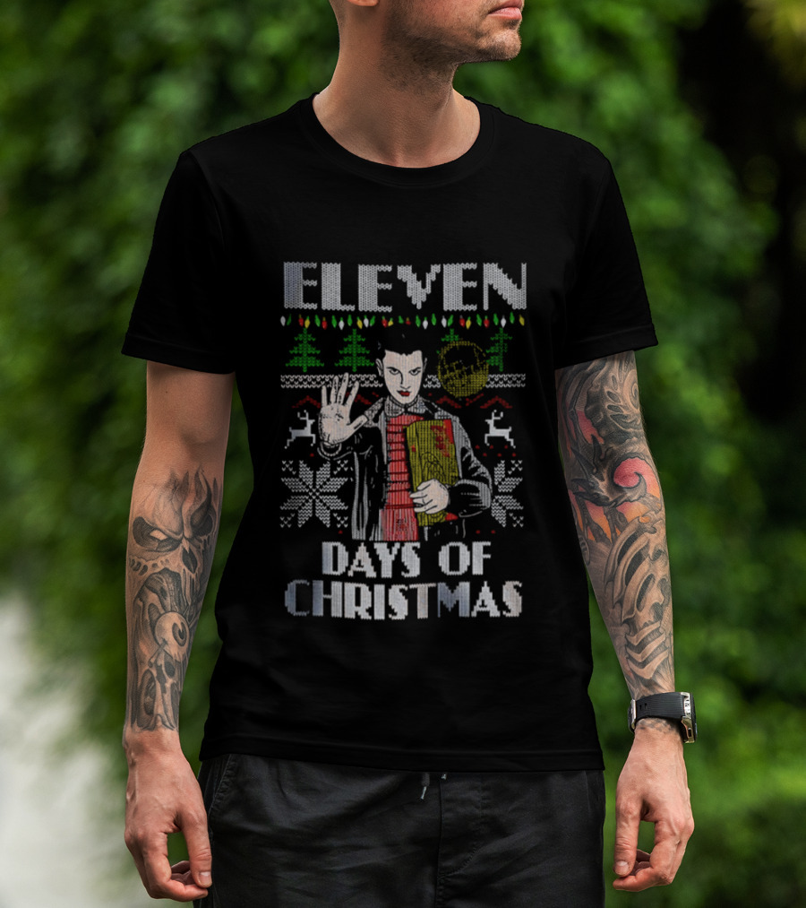 Eleven Christmas Stranger Things Holiday 2025 Sweater Style T-Shirt