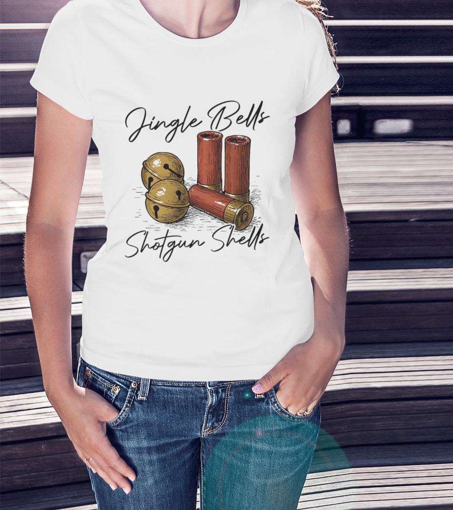 Jingle Bells Shotgun Shells Christmas T-Shirt