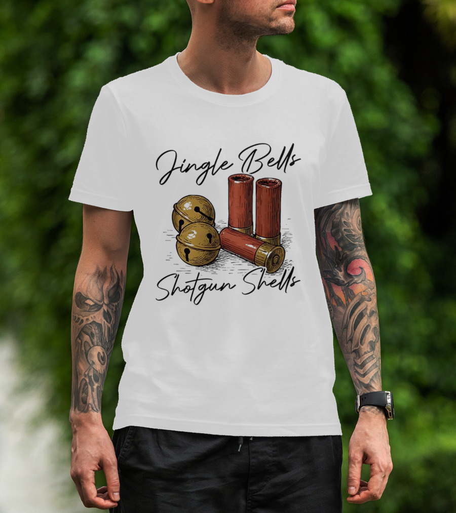 Jingle Bells Shotgun Shells Christmas T-Shirt