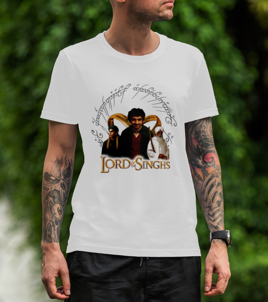 Lord Of The Singhs Fellowship Characters Parody T-Shirt
