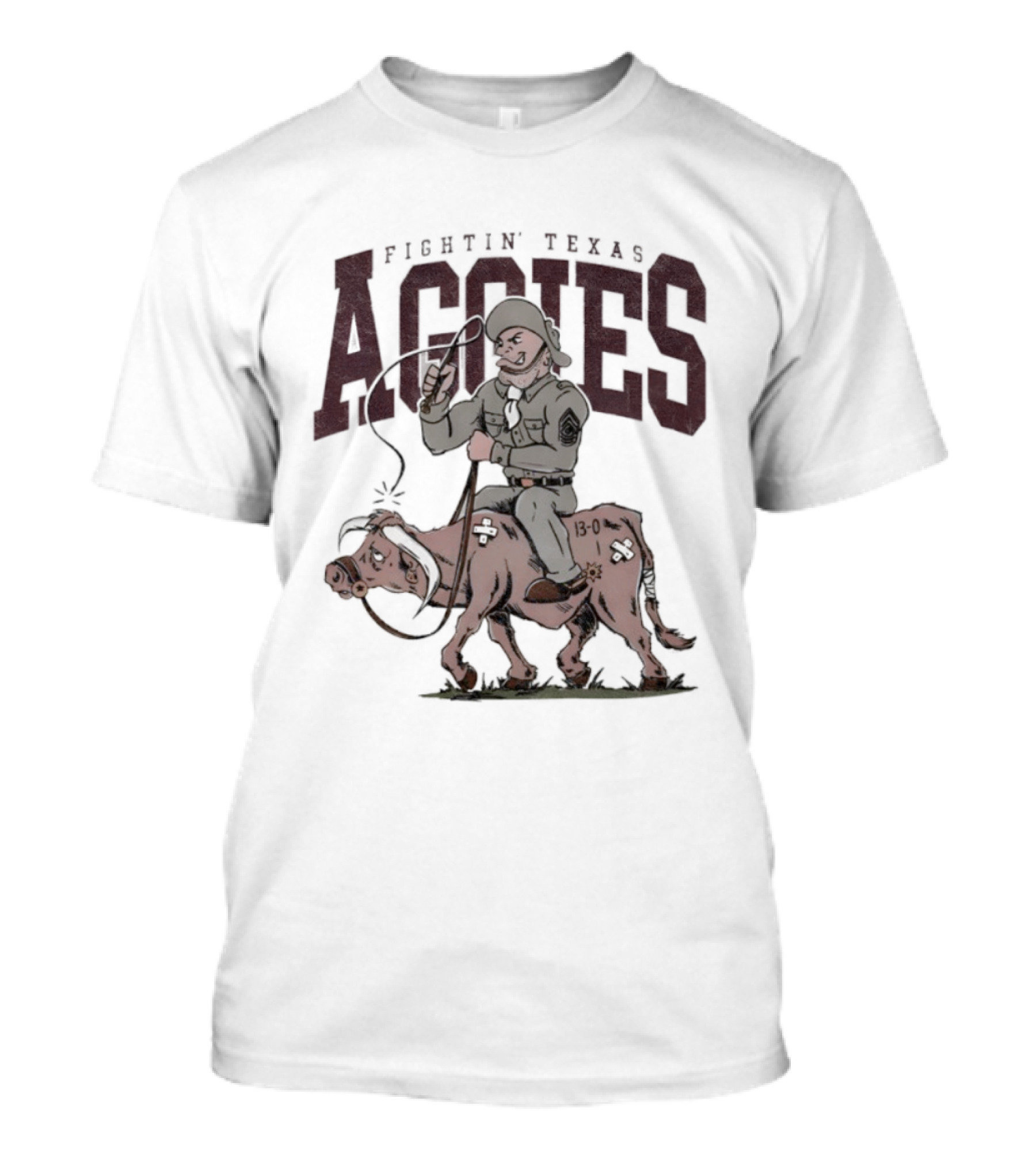 Fightin’ Texas Aggies Riding Mascot Sarge T.u. T-Shirt