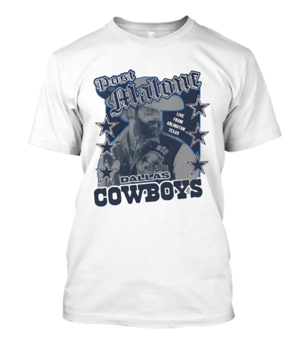 Post Malone Live Dallas Cowboys Arlington Texas Stars T-Shirt