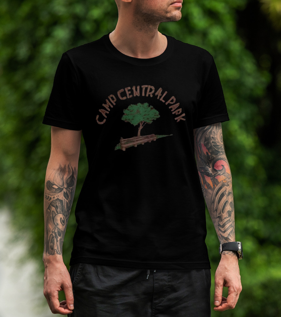 Camp Central Park 1981 Tree Bench Nostalgia T-Shirt