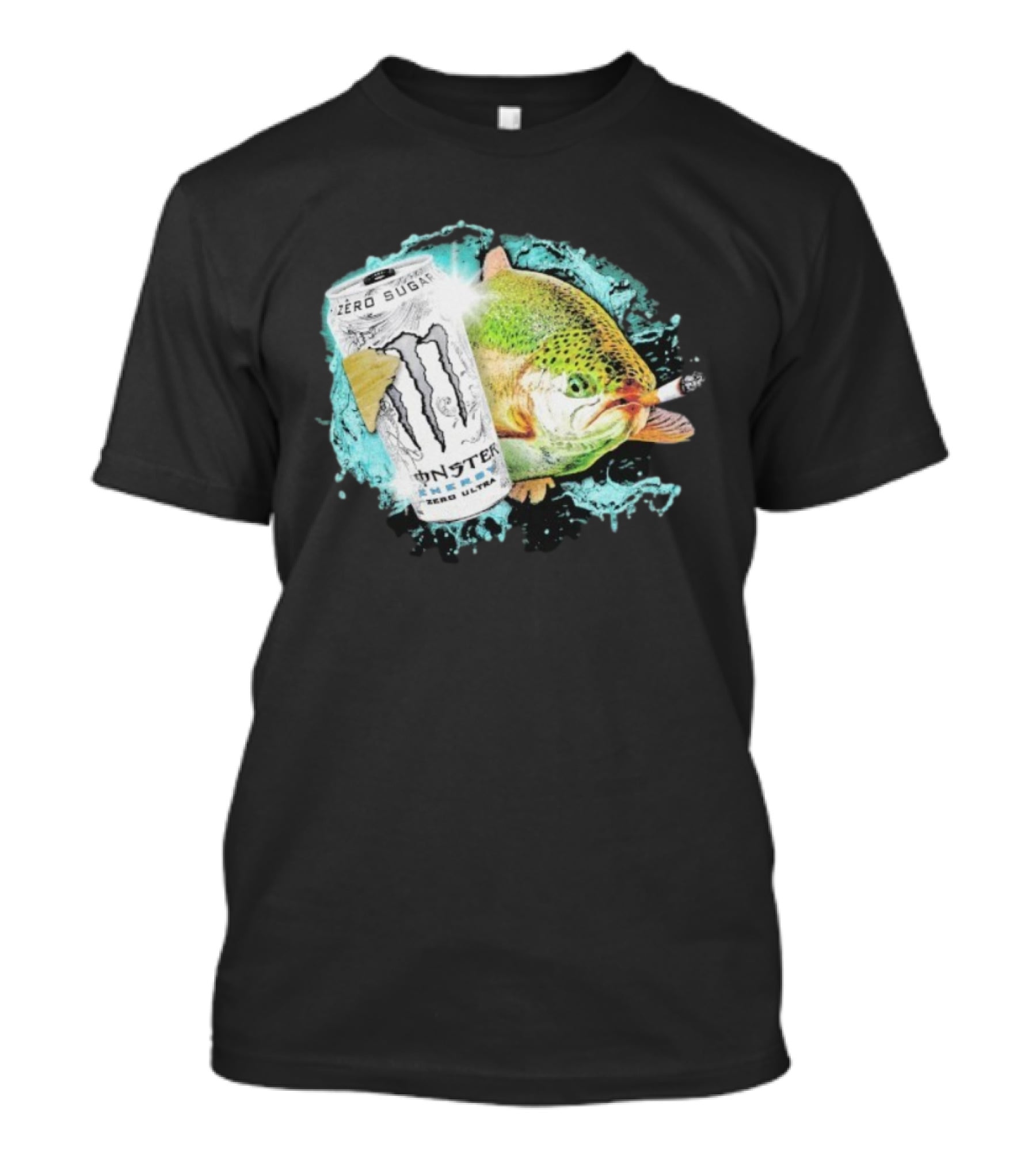 Dope Ass Fish Monster Energy Zero Sugar Cigarettes T-Shirt