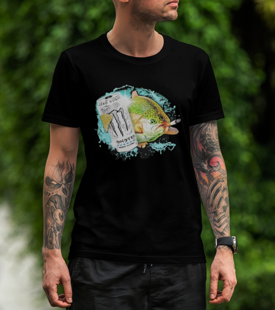 Dope Ass Fish Monster Energy Zero Sugar Cigarettes T-Shirt