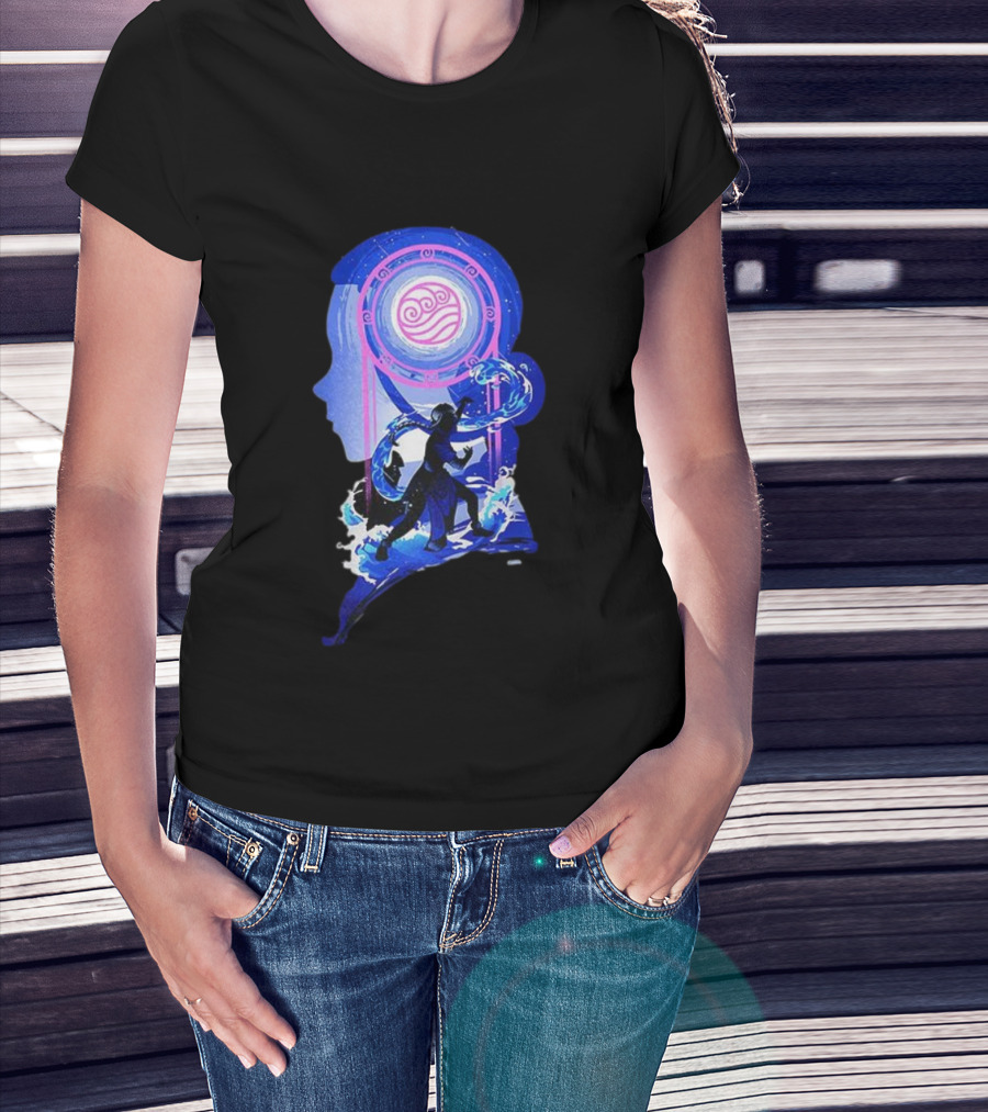 Katara Waterbending Avatar The Last Airbender Elements Silhouette T-Shirt