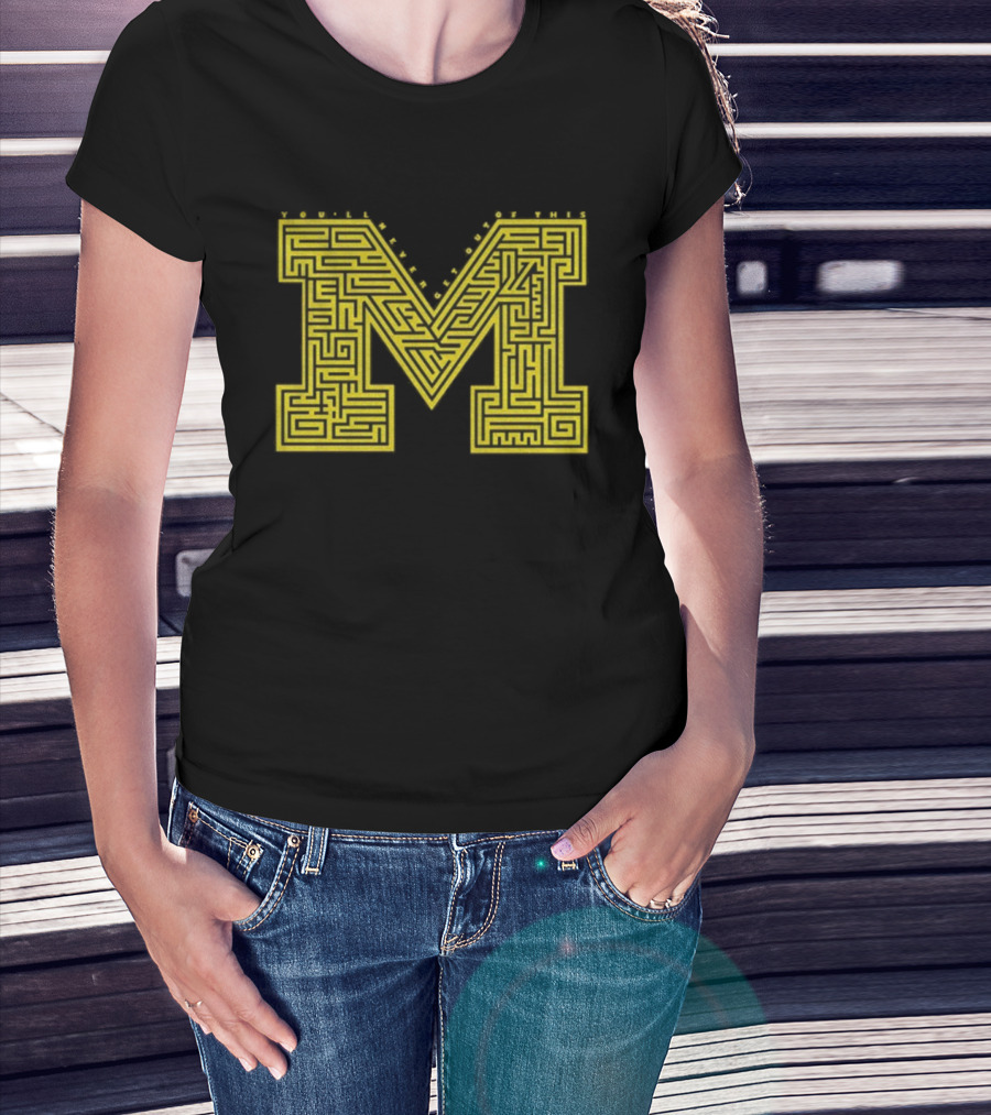 Maze And Blue Phish Lot You'll Never Get Out Of This Maze Michigan T-Shirt