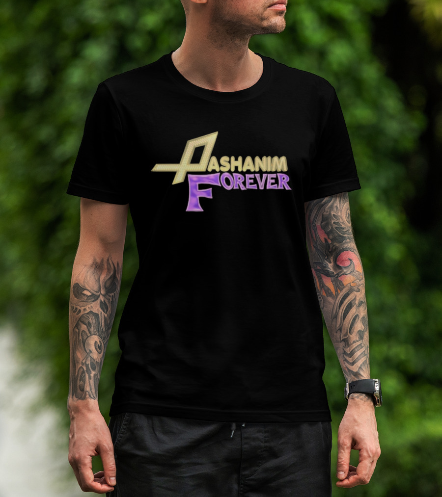 Pashanim Forever Iconic Yellow And Purple Text T-Shirt