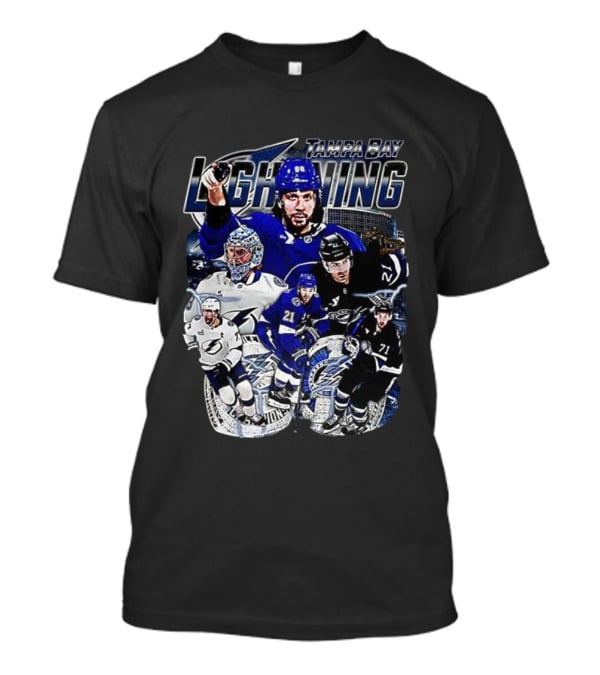 Tampa Bay Lightning Champions Player Montage Team Spirit T-Shirt