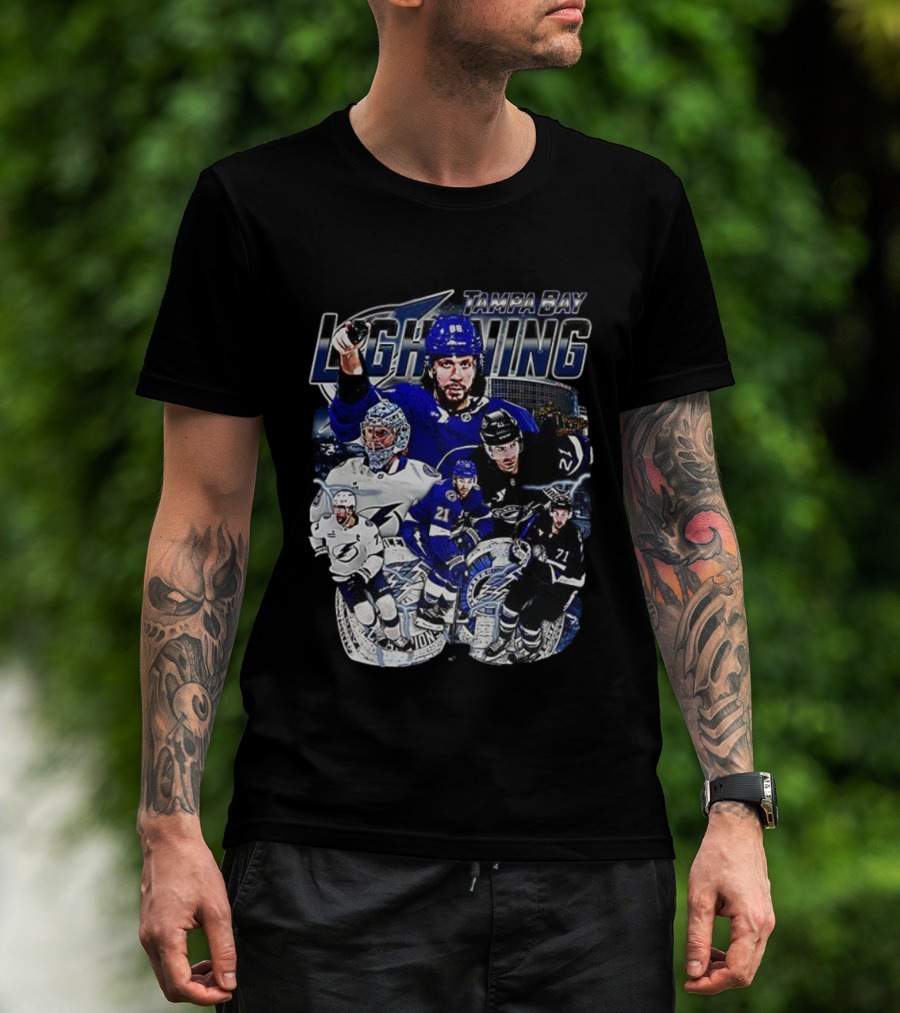 Tampa Bay Lightning Champions Player Montage Team Spirit T-Shirt