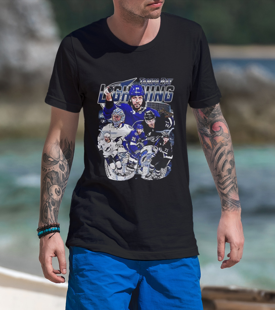 Tampa Bay Lightning Champions Player Montage Team Spirit T-Shirt