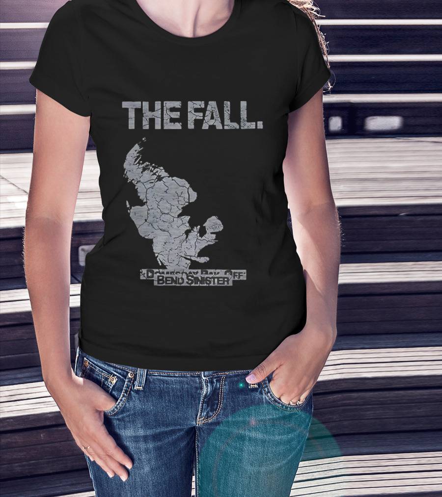 Bend Sinister The Fall Map Cracked Text Style T-Shirt