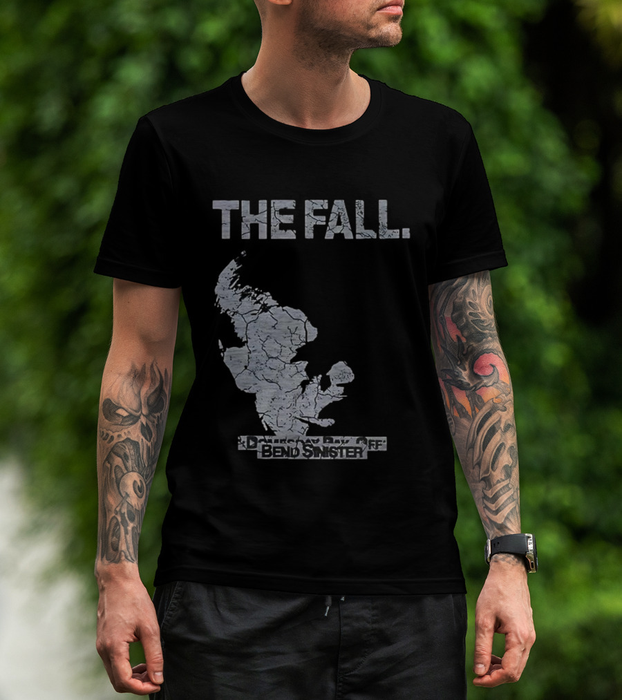 Bend Sinister The Fall Map Cracked Text Style T-Shirt