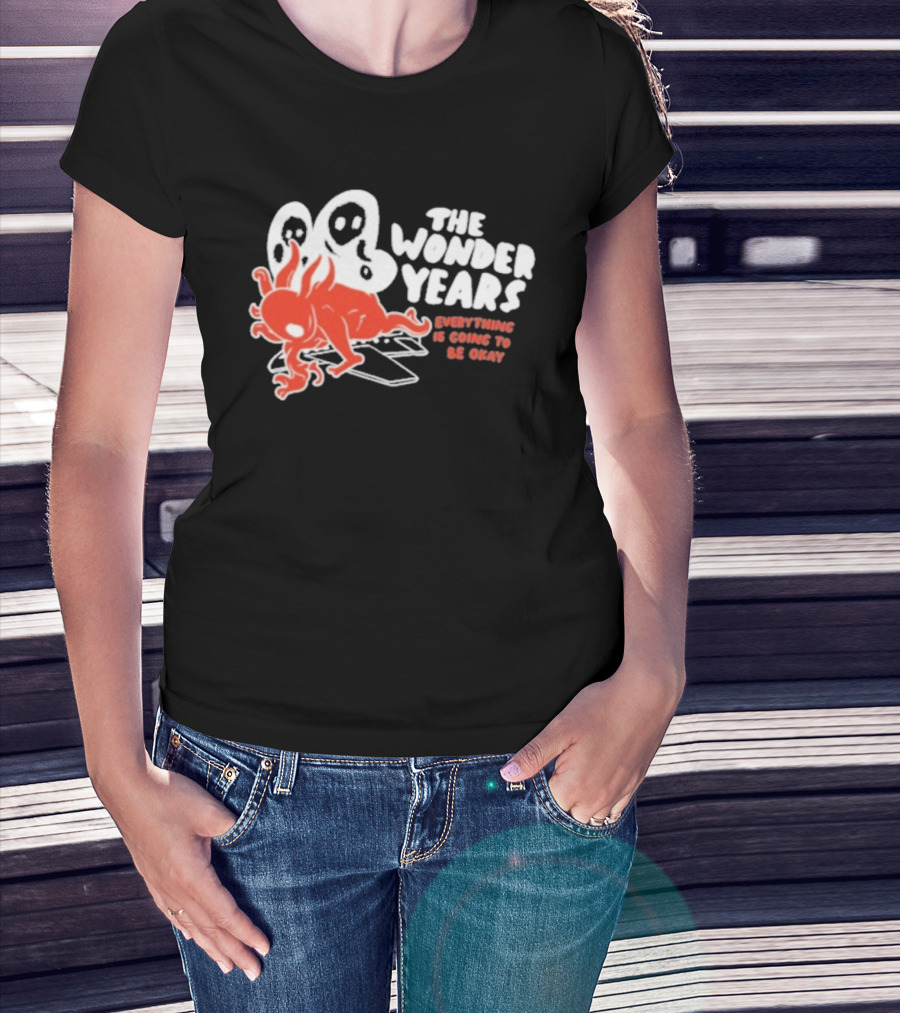 The Wonder Years Everything Is Going To Be Okay Anniversary 2025 Event Ghostly Red Creature Design T-Shirt