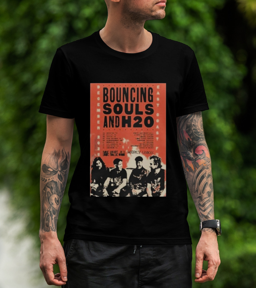 Bouncing Souls H2O December 2025 East Coast Tour Dave Hause Mercy Union Concert Dates T-Shirt