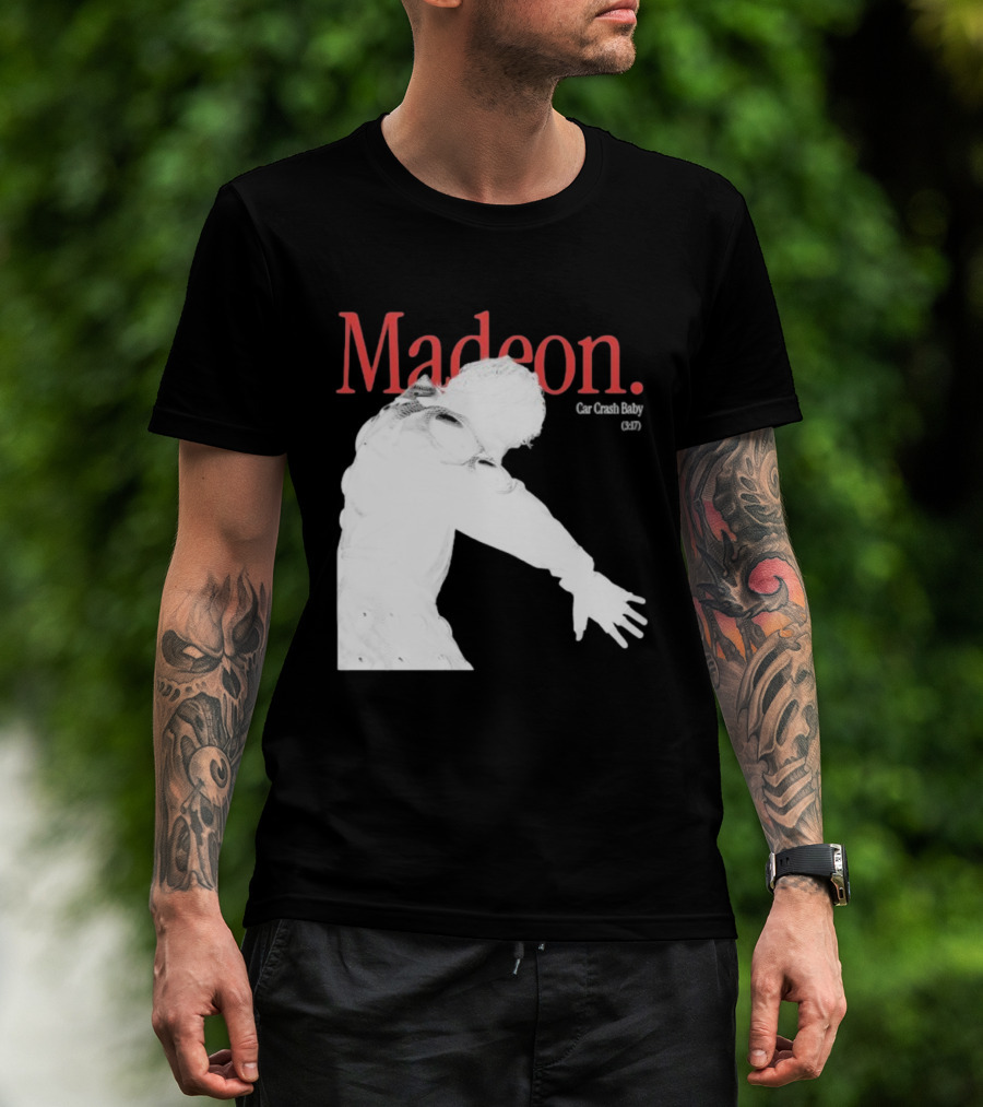 Madeon Car Crash Baby 607 White Silhouette T-Shirt