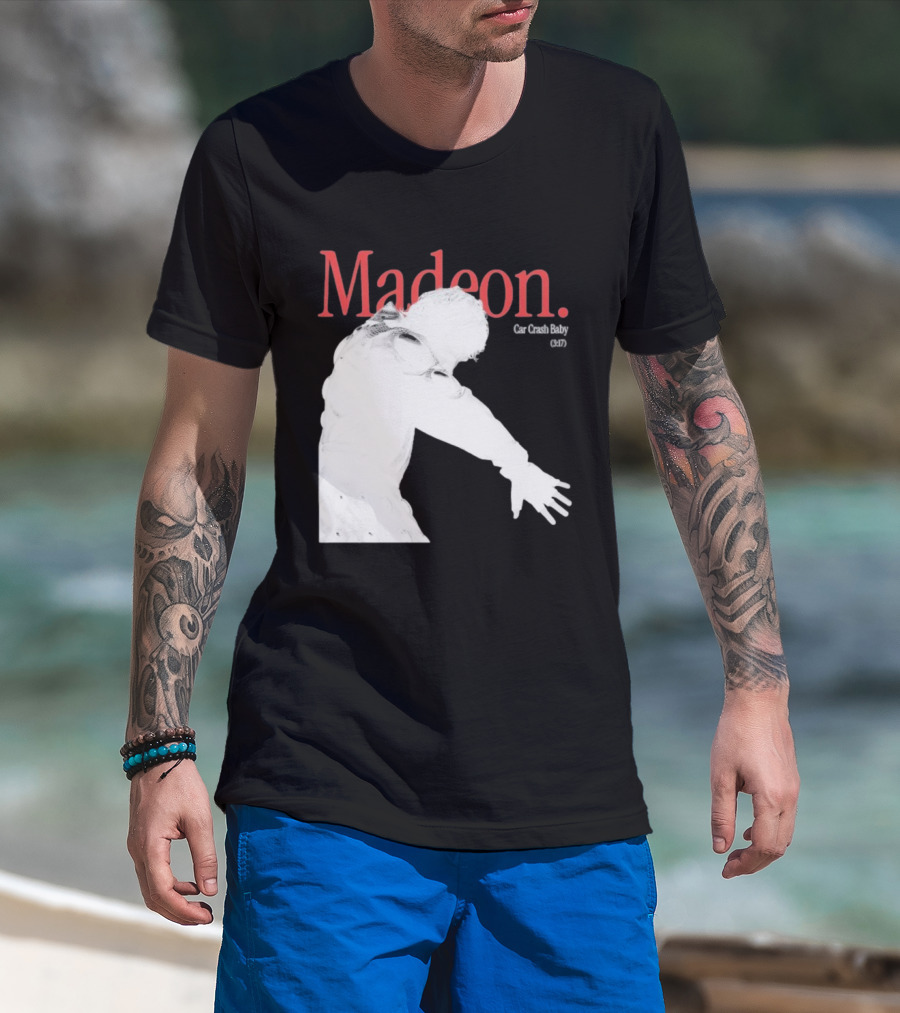 Madeon Car Crash Baby 607 White Silhouette T-Shirt