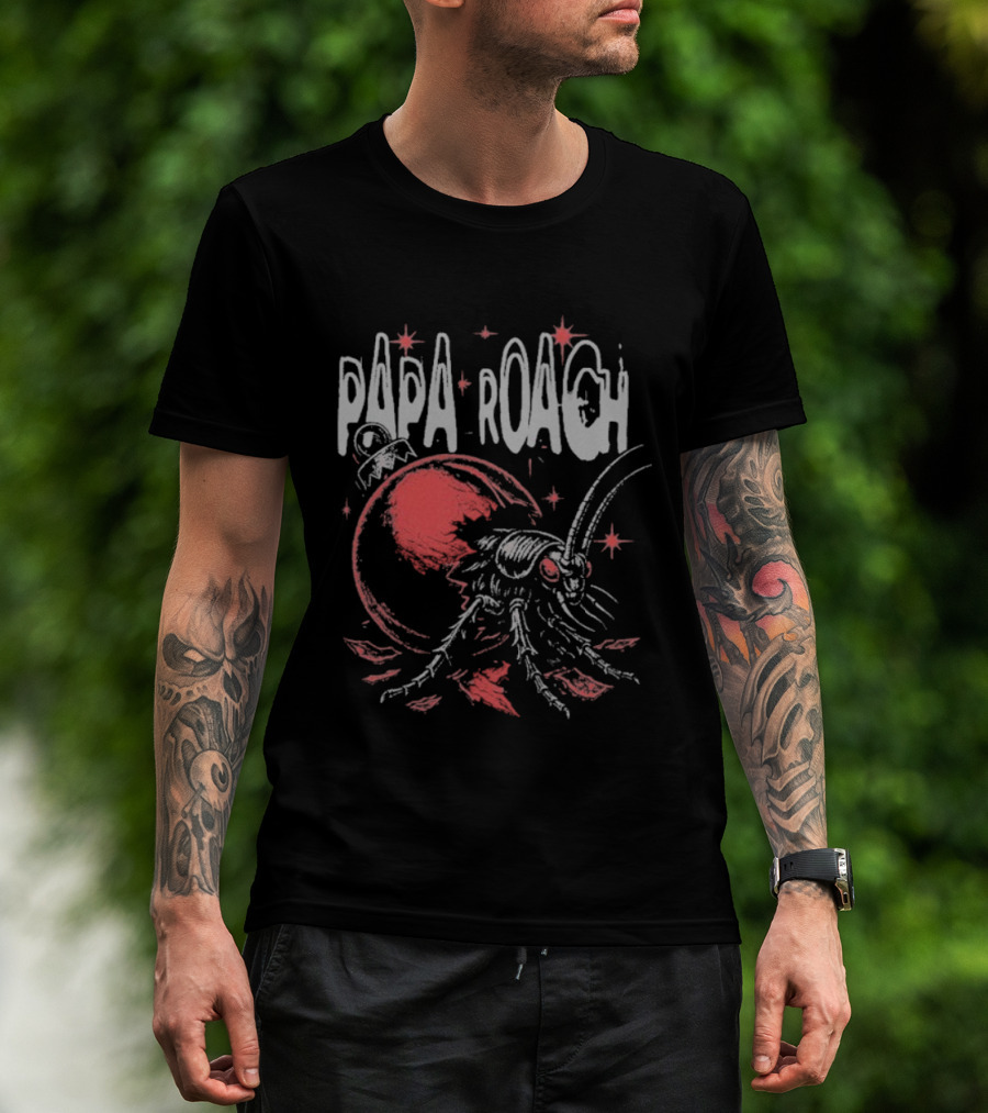 Papa Roach Christmas Roach Red Ornament Festive Design T-Shirt