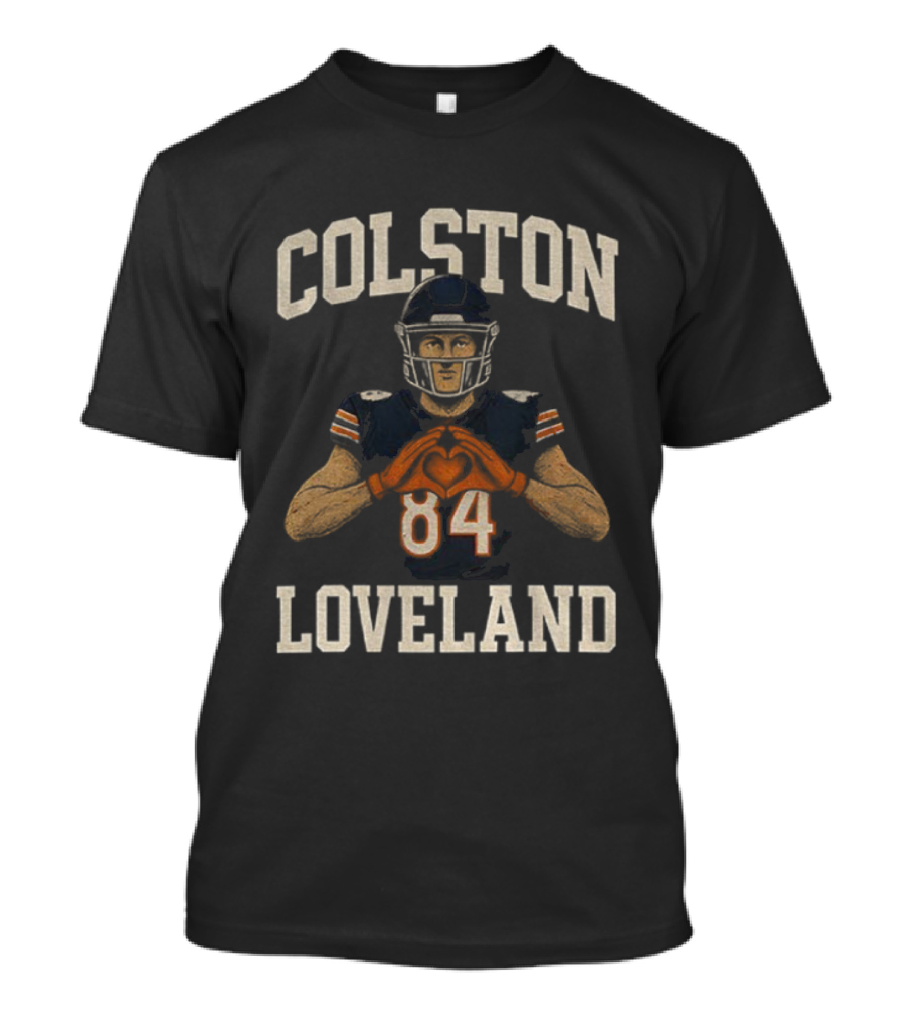 Colston Loveland 84 Chicago Bears Retro Player Style T-Shirt