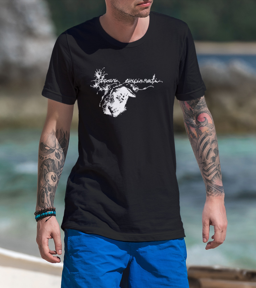 Dear Cincinnati Evil Cabbit Illustration Text Design T-Shirt