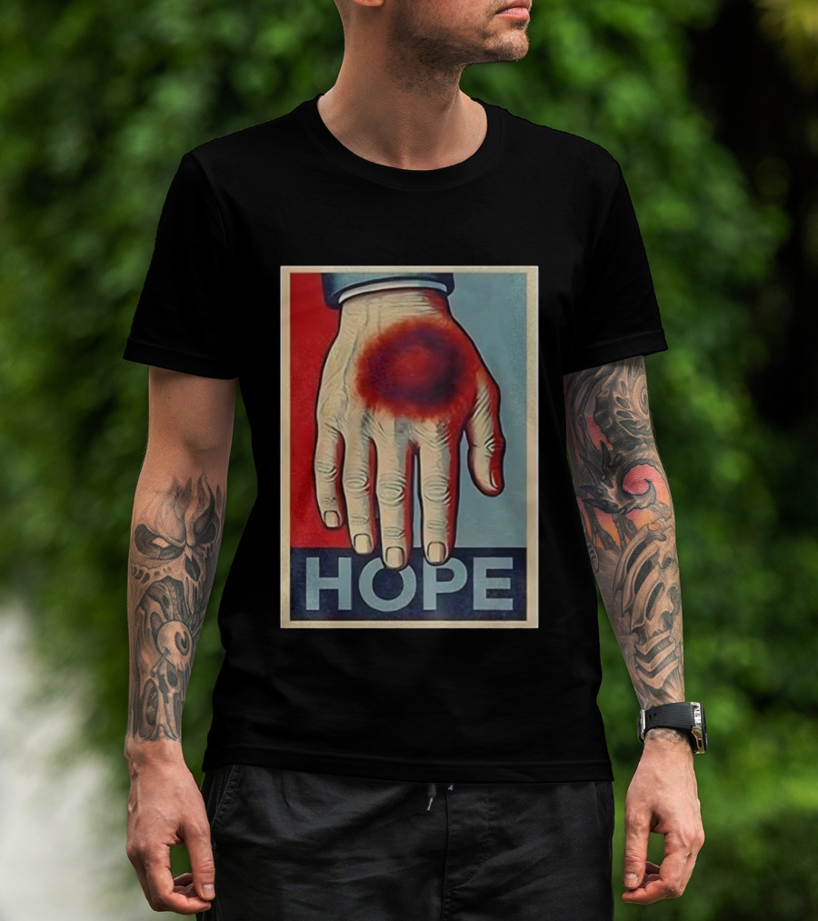 Donald Trump Bruised Hand Hope Style Artwork T-Shirt