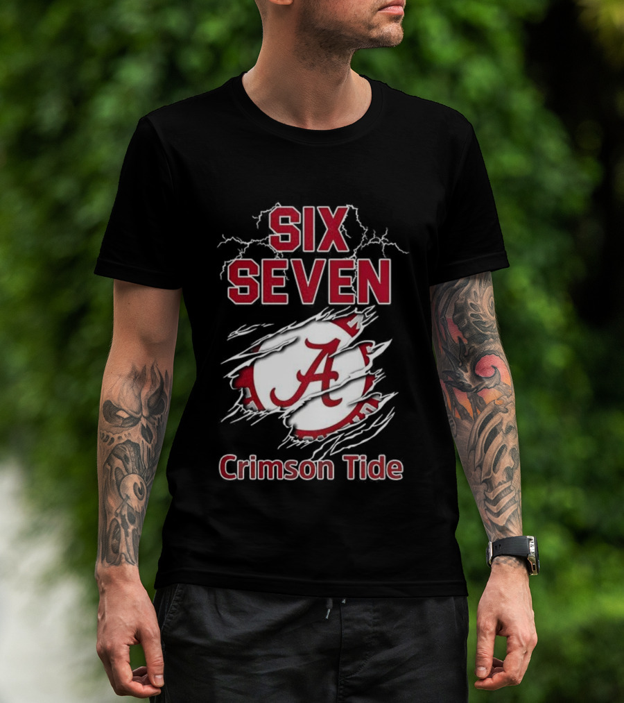 Six Seven Crimson Tide Inspo T-Shirt