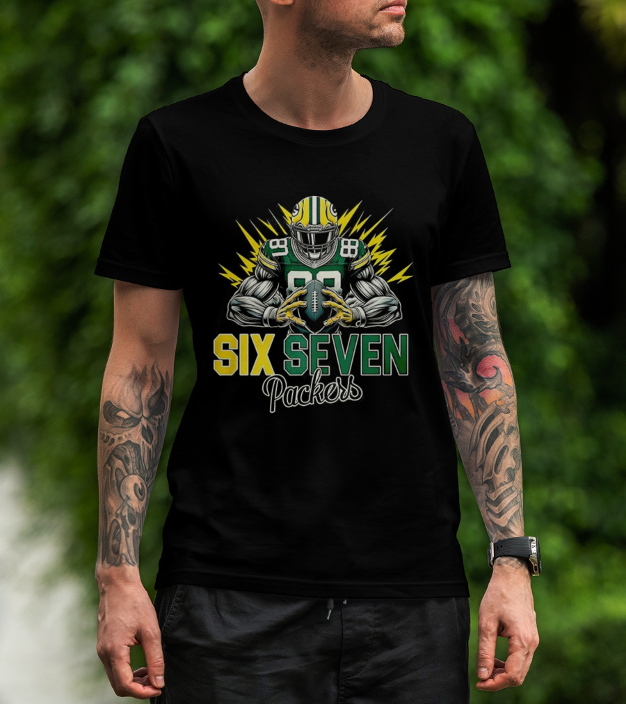 Green Bay Packers Six Seven Football Player Packers T-Shirt