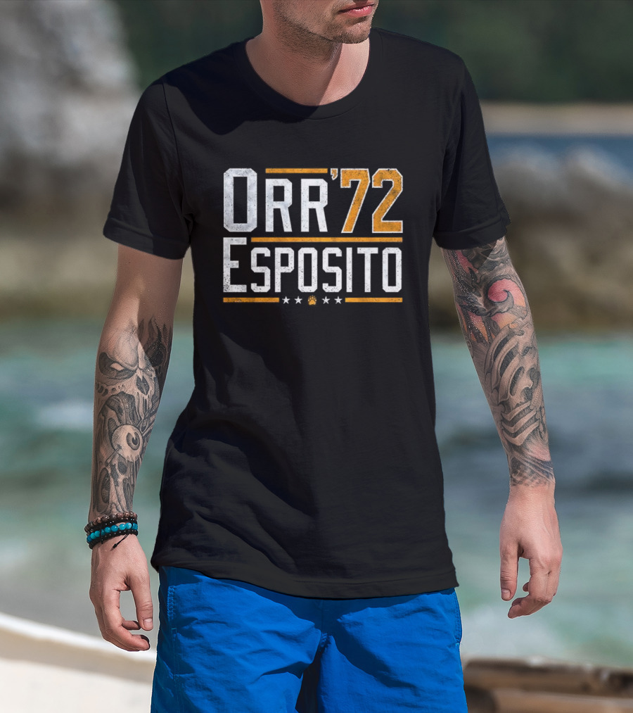 Orr '72 Esposito Retro Sports Fan Tribute T-Shirt