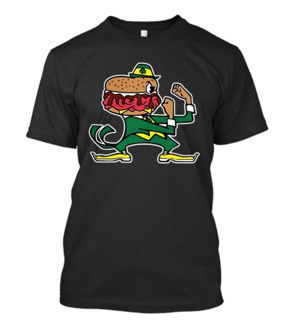Notre Dame Fighting Irish Burger Character T-Shirt