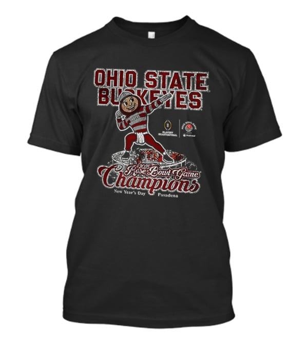 Ohio State Buckeyes 2025 Rose Bowl Game Champions New Year's Day Pasadena T-Shirt
