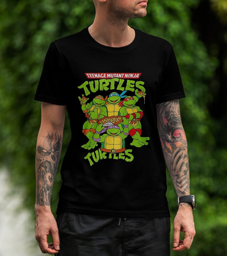 Teenage Mutant Ninja Turtles Eat Pizza And Smash Fascism T-Shirt