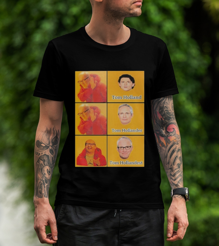 Tom Holland Tom Hollander Tom Hollandest Face Grid T-Shirt