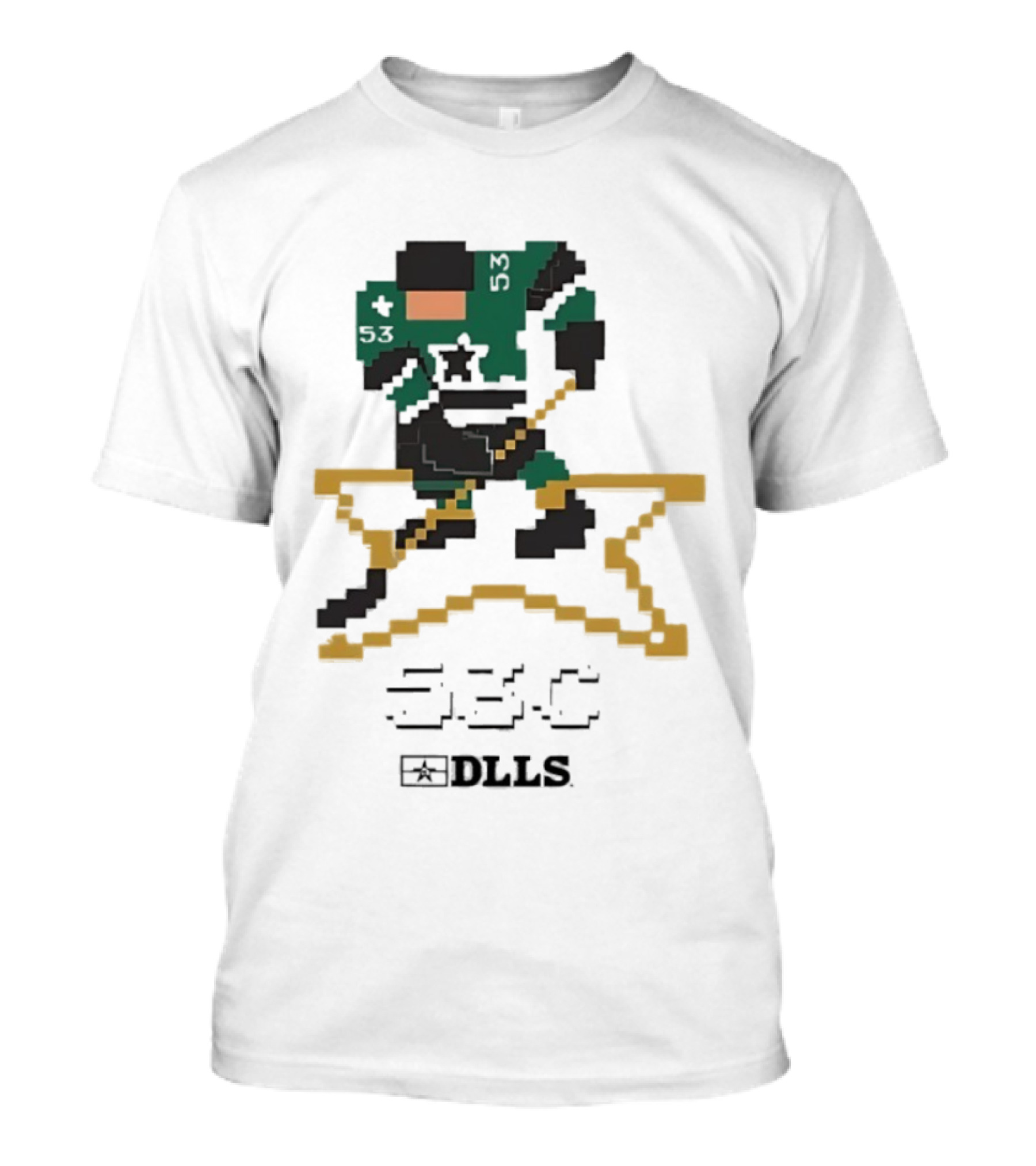 Dallas DLLS Hockey Star Pixel Art Collection T-Shirt