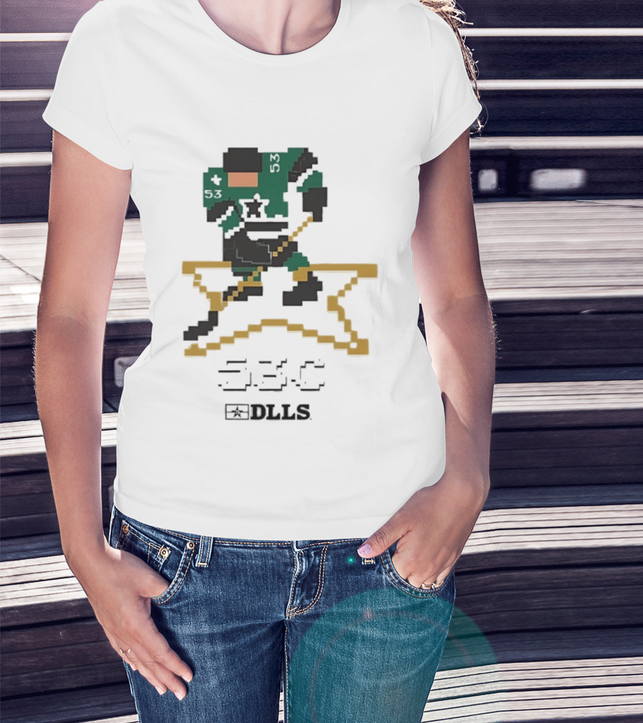 Dallas DLLS Hockey Star Pixel Art Collection T-Shirt