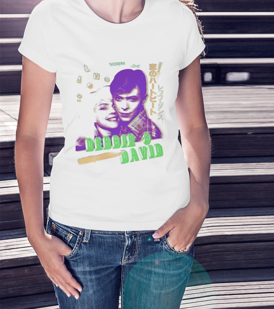 MODERN LOVE DEBBIE DAVID BOWIE JAPANESE TEXT T-Shirt