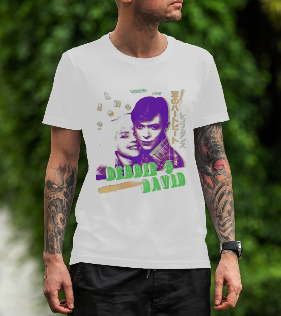 MODERN LOVE DEBBIE DAVID BOWIE JAPANESE TEXT T-Shirt