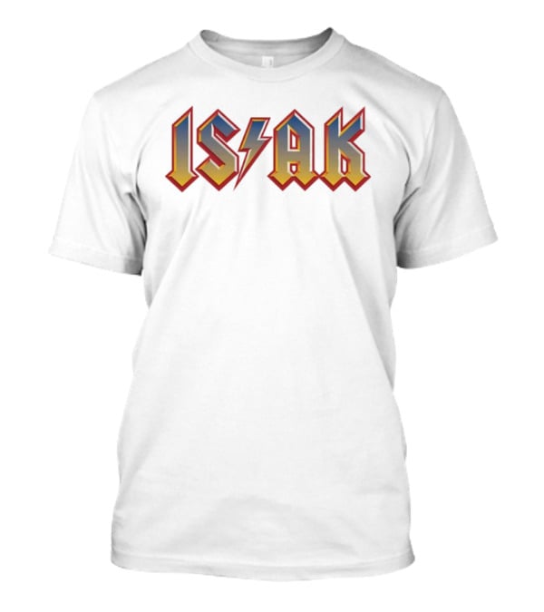 ISAK Lightning Bolt Style Retro Bold Text T-Shirt