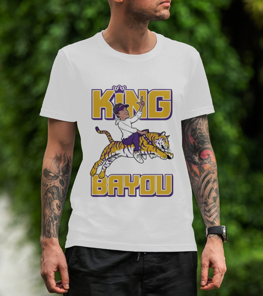King Of The Bayou Tiger Riding Victory T-Shirt