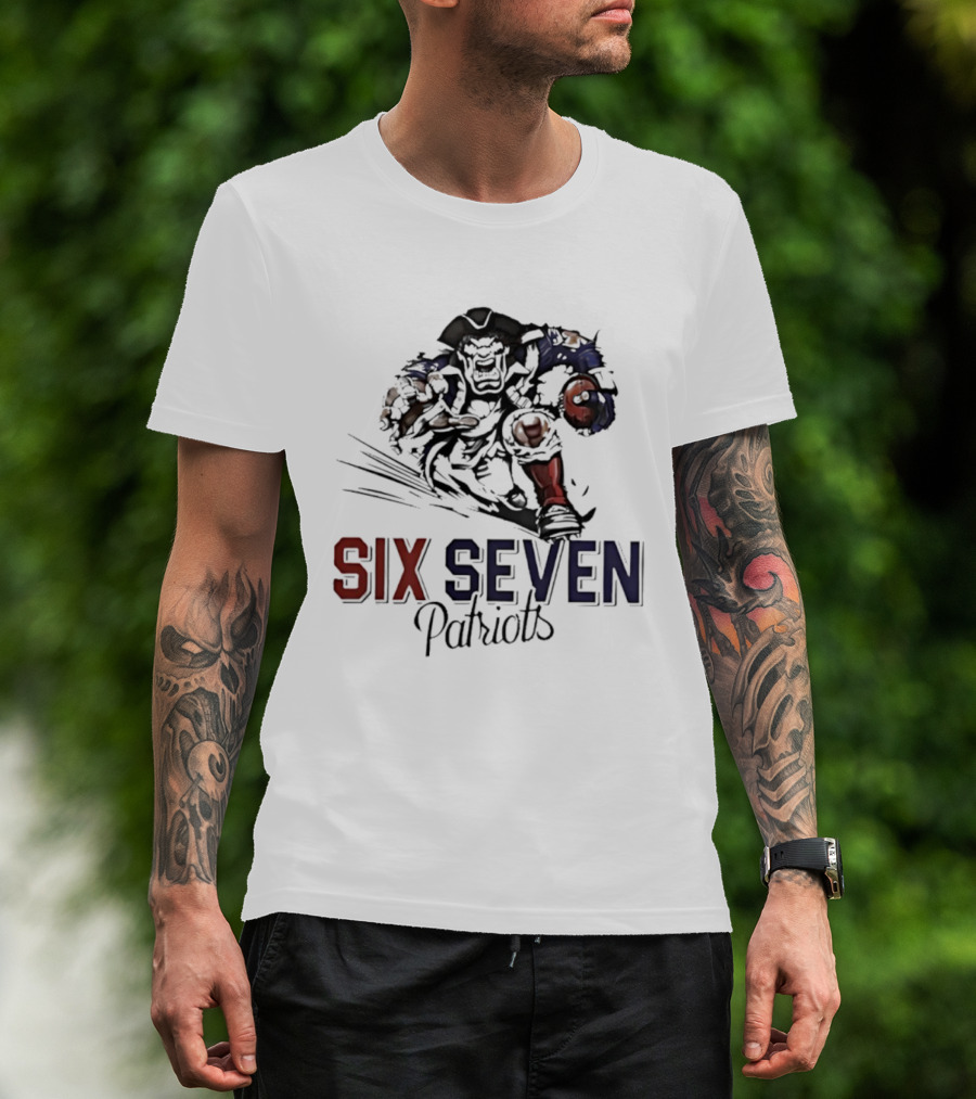 Six Seven Patriots Mascot New England T-Shirt