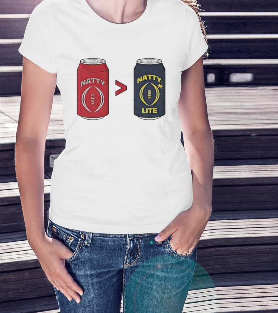 Ohio Stout Natty 2024 Greater Than Natty Lite Michigan Wolverines Championship Showdown T-Shirt