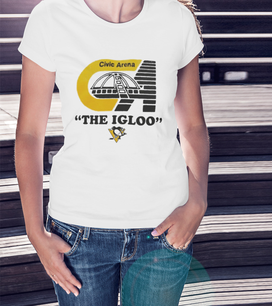 Civic Arena The Igloo Pittsburgh Penguins Retro Style T-Shirt