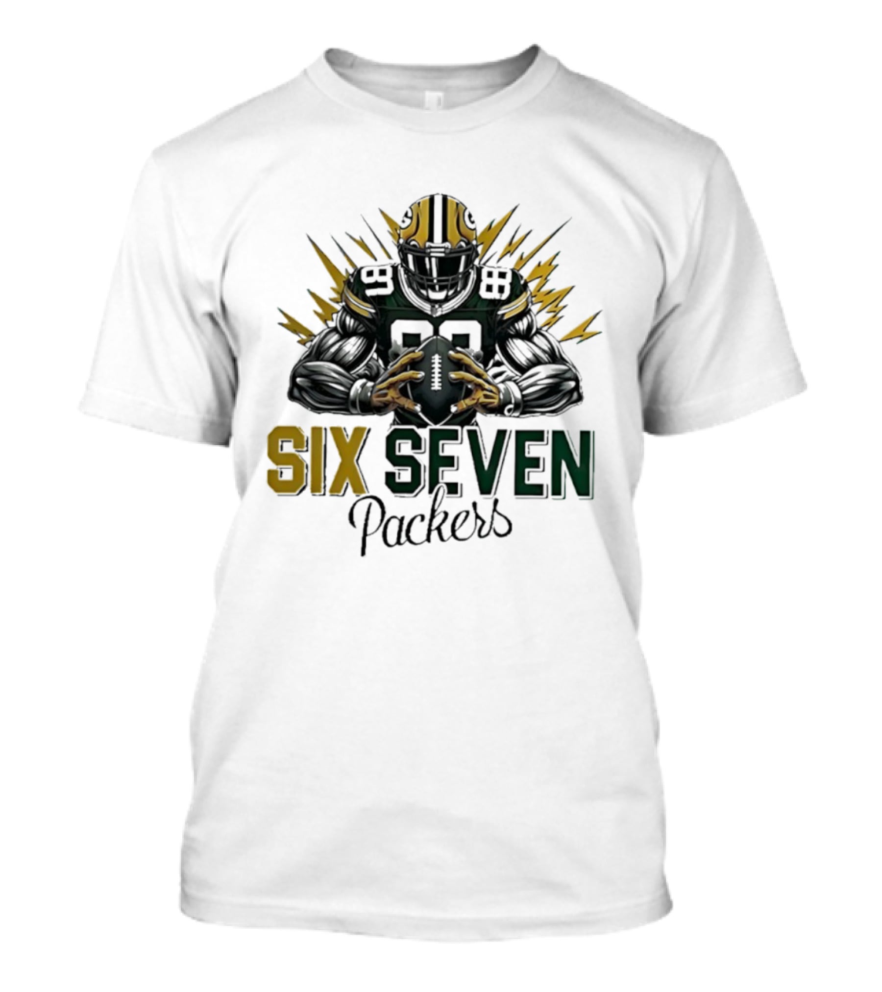 Six Seven Packers Football Player Energy Burst T-Shirt
