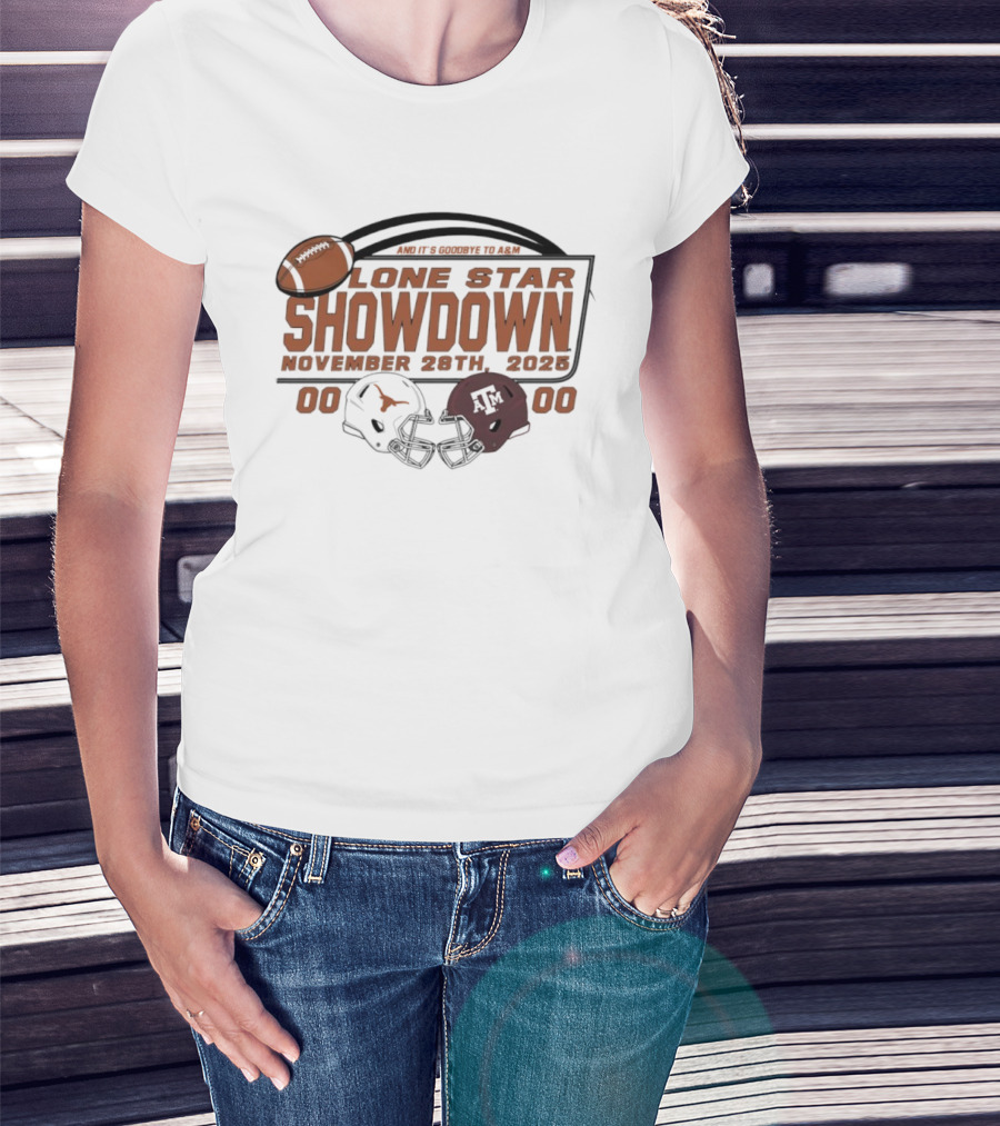 Lone Star Showdown November 29th 2025 Texas Longhorns Vs Texas A&M Aggies Score T-Shirt