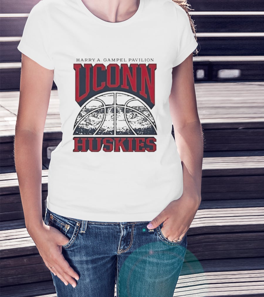 UConn Huskies Harry A Gampel Pavilion Basketball T-Shirt