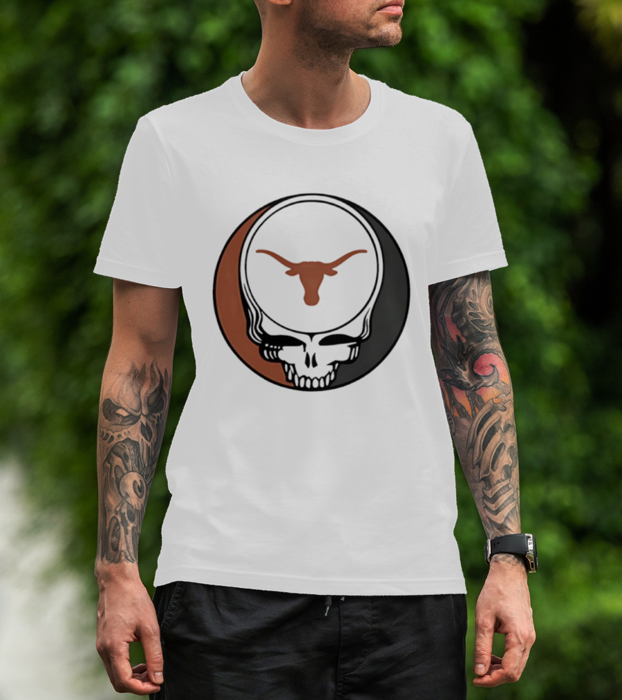 University Of Texas Longhorns Grateful Dead Skull Emblem T-Shirt