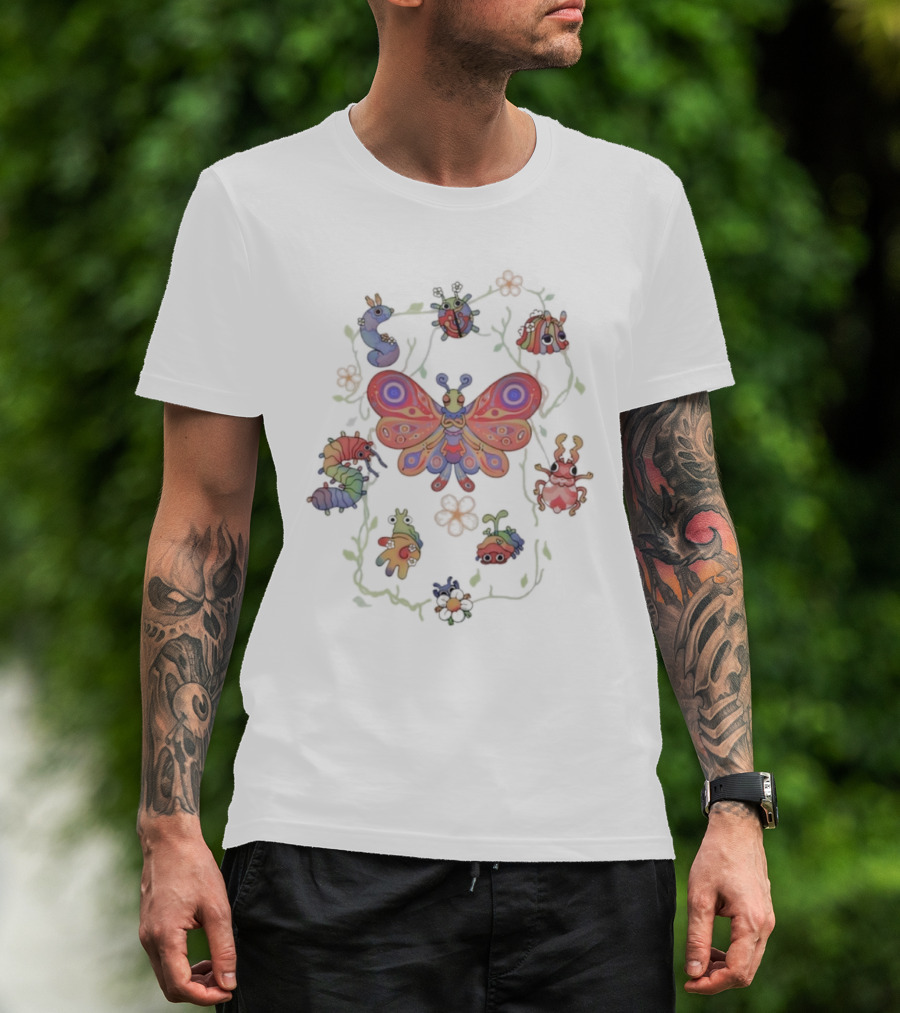 Welcome Home The Bugologists Board Colorful Butterfly Beetles Caterpillars T-Shirt